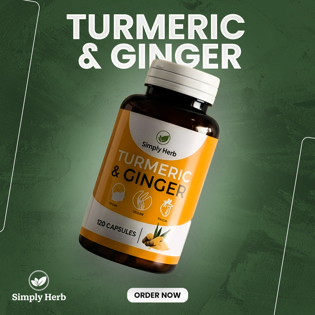 Simply Herb Turmeric and Ginger Capsules for Joint & Immune Support