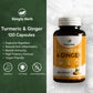 Simply Herb Turmeric and Ginger Capsules for Joint & Immune Support